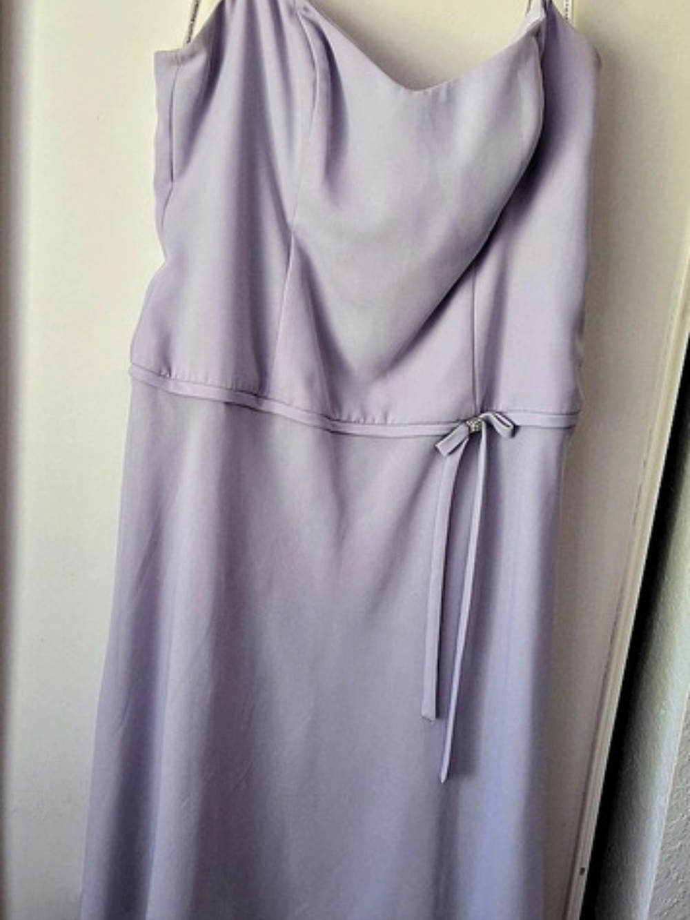 David's Bridal Midi Dress in Lavender Size 16 Like New